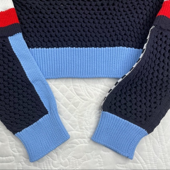 Hilfiger Collection •S• open knit mesh racing top - Picture 7 of 8